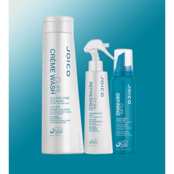 Kit Triplo Joico Curl para Cabelos Cacheados (Shampoo + Cera em Mousse + Spray) Kit Triplo Joico Curl para Cabelos Cacheados (Shampoo + Cera em Mousse + Spray)