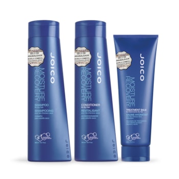 Kit Triplo Joico Moisture Recovery para Hidratar Cabelos Secos (Shampoo + Condicionador + Máscara) Kit Triplo Joico Moisture Recovery para Hidratar Cabelos Secos (Shampoo + Condicionador + Máscara)