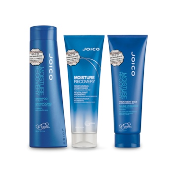 Kit Triplo Joico Moisture Recovery para Hidratar Cabelos Secos (Shampoo + Condicionador + Máscara) Kit Triplo Joico Moisture Recovery para Hidratar Cabelos Secos (Shampoo + Condicionador + Máscara)