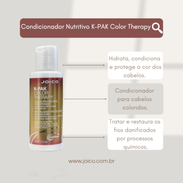 CONDICIONADOR NUTRITIVO PARA CABELOS MULTIPROCESSADOS – JOICO K-PAK COLOR THERAPY 50 ml CONDICIONADOR NUTRITIVO PARA CABELOS MULTIPROCESSADOS – JOICO K-PAK COLOR THERAPY 50 ml