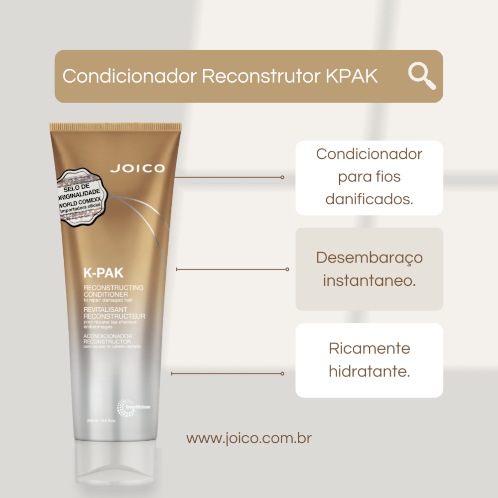 CONDICIONADOR PARA CABELOS DANIFICADOS - JOICO K-PAK 1000 ml - Joico
