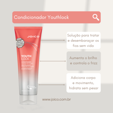 CONDICIONADOR PARA CABELOS FRAGILIZADOS – JOICO YOUTHLOCK  250ML CONDICIONADOR PARA CABELOS FRAGILIZADOS – JOICO YOUTHLOCK  250ML