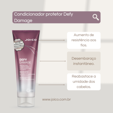 CONDICIONADOR PROTETOR DE DANOS E FORTALECEDOR – JOICO DEFY DAMAGE 250 ml CONDICIONADOR PROTETOR DE DANOS E FORTALECEDOR – JOICO DEFY DAMAGE 250 ml