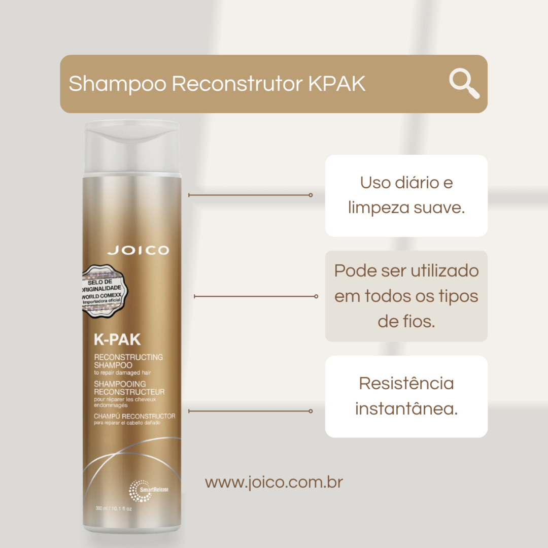 KIT DUO PARA REPARAÇÃO EM CABELOS DANIFICADOS K-PAK JOICO - Joico