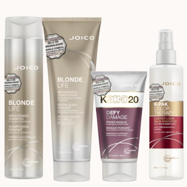 KIT JOICO PARA CABELOS LOIROS, COM MECHAS E DANIFICADOS