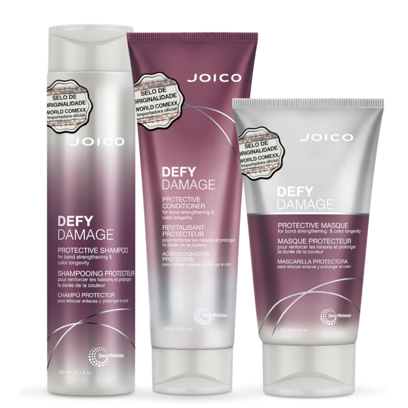 Kit Triplo Joico Defy Damage (Shampoo, Condicionador e Máscara) Joico