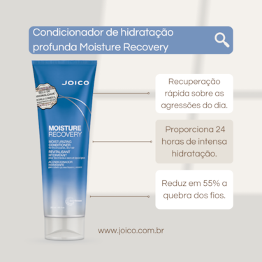 KIT TRIPLO JOICO MOISTURE RECOVERY DE HIDRATAÇÃO PROFUNDA EM CABELOS GROSSOS, CRESPOS E CACHEADOS