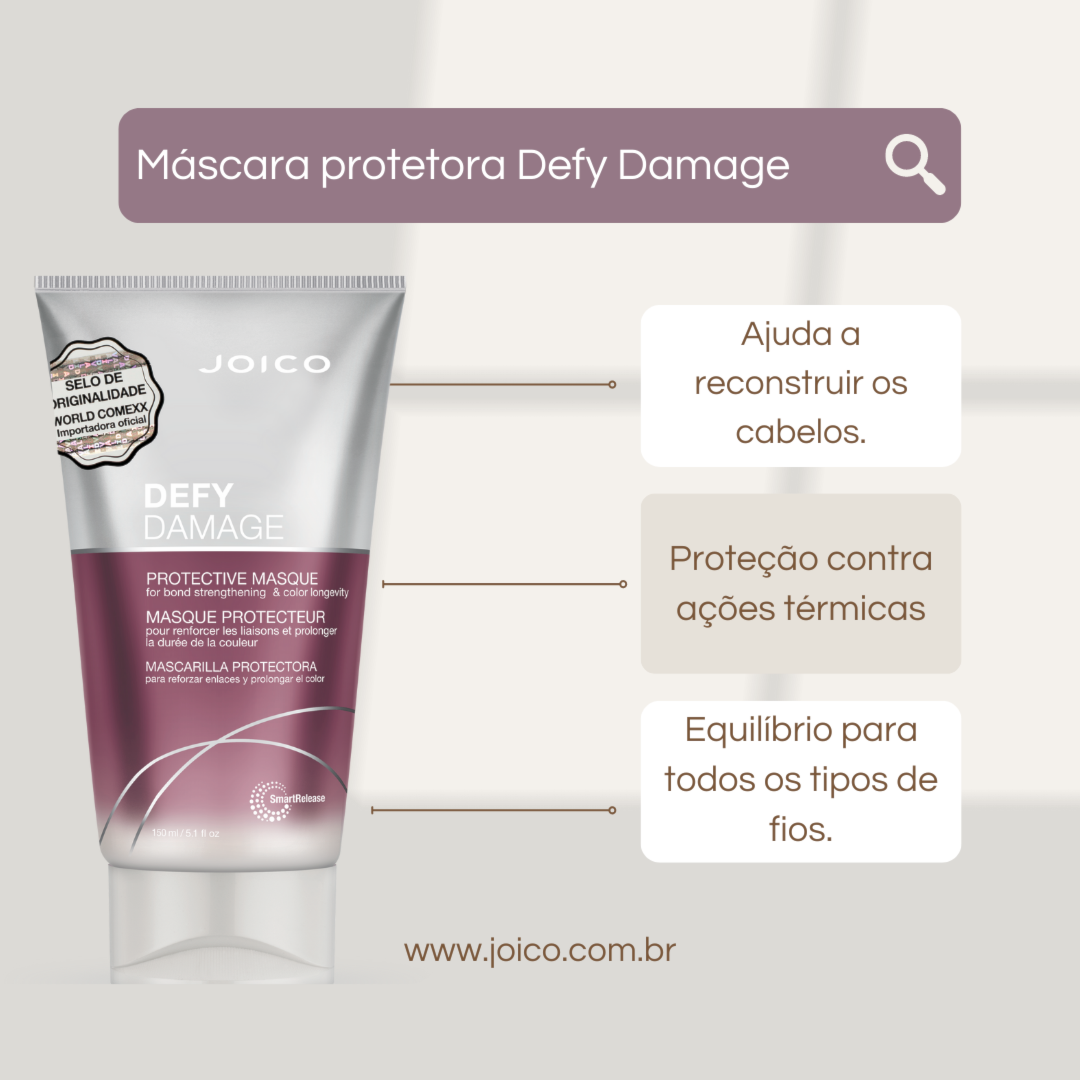 Máscara nutritiva e protetora de danos Defy Damage 150ml | Joico