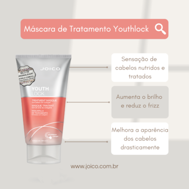 MÁSCARA PARA CABELOS FRAGILIZADOS – JOICO YOUTHLOCK 150ML MÁSCARA PARA CABELOS FRAGILIZADOS – JOICO YOUTHLOCK 150ML