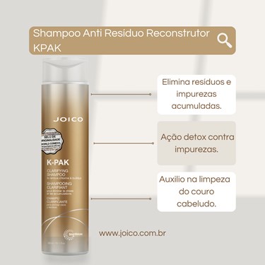 Shampoo Anti-Resíduo K-PAK Clarifying 300ml Smart Release