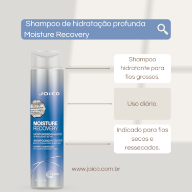 SHAMPOO HIDRATANTE PARA CABELOS RESSECADOS - JOICO MOISTURE RECOVERY  300 ml