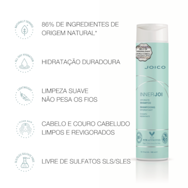 SHAMPOO HYDRATE – JOICO INNERJOI 300ML SHAMPOO HYDRATE – JOICO INNERJOI 300ML