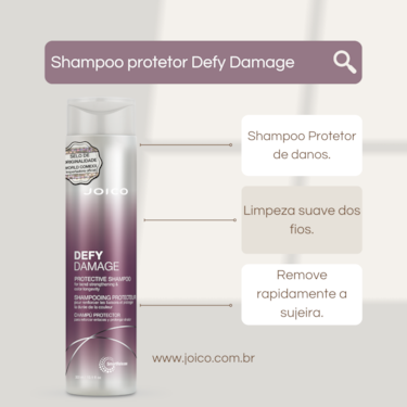 SHAMPOO PROTETOR E FORTALECEDOR – JOICO DEFY DAMAGE 300 ml SHAMPOO PROTETOR E FORTALECEDOR – JOICO DEFY DAMAGE 300 ml